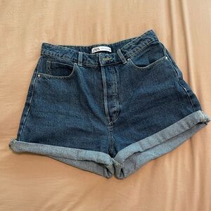 Zara high waisted shorts denim